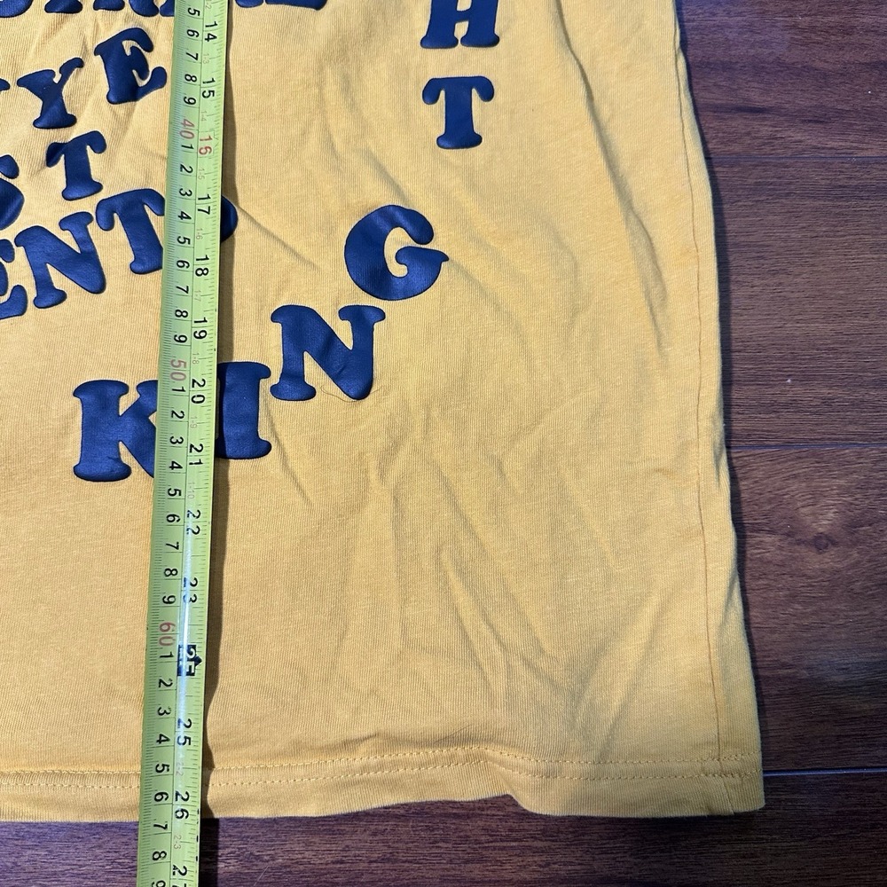 Kanye West T-Shirt Mens XL Yellow Excellent Jesus Is King Puff Print Graphic - Picture 5 of 5